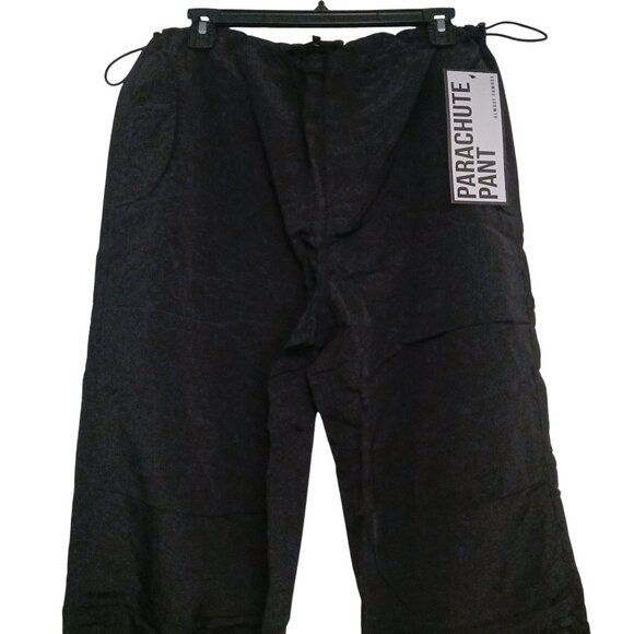 NEW Almost Famous Black Nylon Parachute Pants Toggle Joggers, Size L - Picture 13 of 16